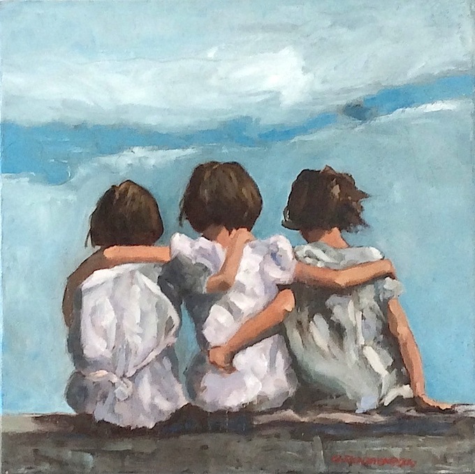 Caren Thompson| Girls in a Row| McAtamney Gallery and Design Store | Geraldine NZ